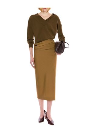 Gonna midi in misto lana cammello ALBERTA FERRETTI | A010266350145